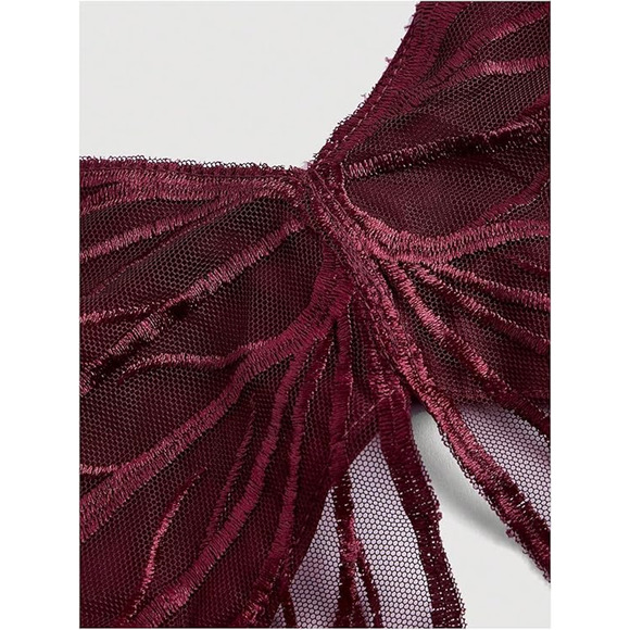 Y2K Lace Sheer Butterfly Backless Tie Bra Top Festival Rave Fairy READ DESCRIP - Picture 2 of 5